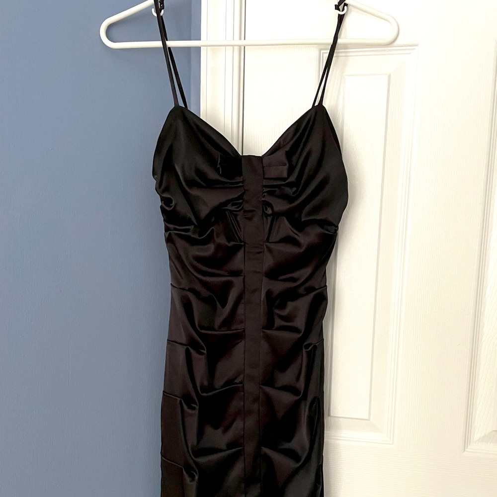 B. Darlin Tuxedo Style Spaghetti Strap Little Black Dress - XS